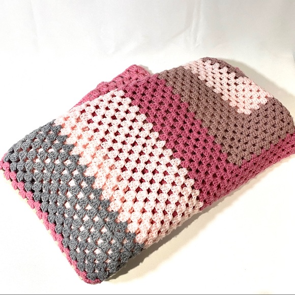 Multi coloured Crochet Blanket - Picture 4 of 12